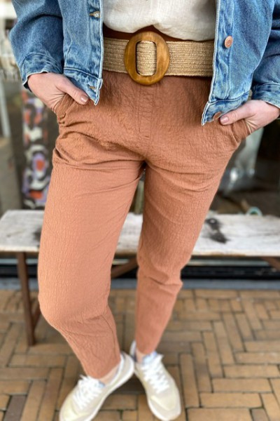 Knitted rust pants 231P57
