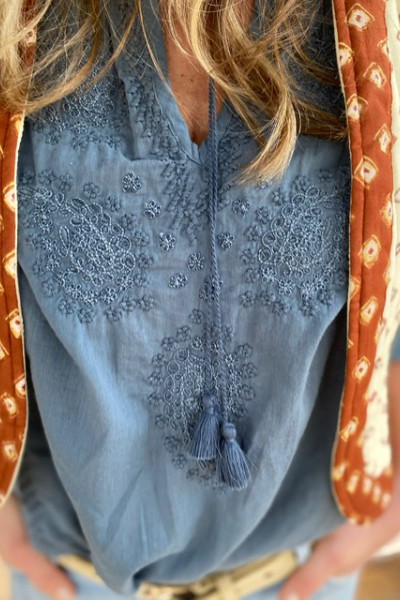 Maison Hotel Yoko Blouse cloudy blue