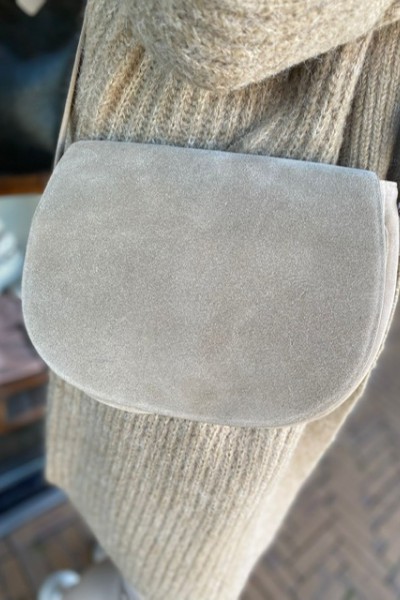 By-Bar Paris suede bag - Sand