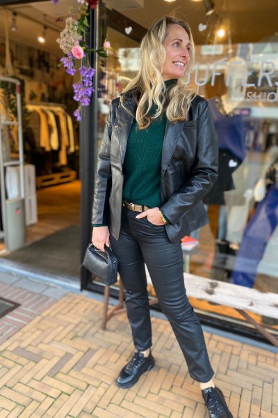 Minus Zera PU blazer-black