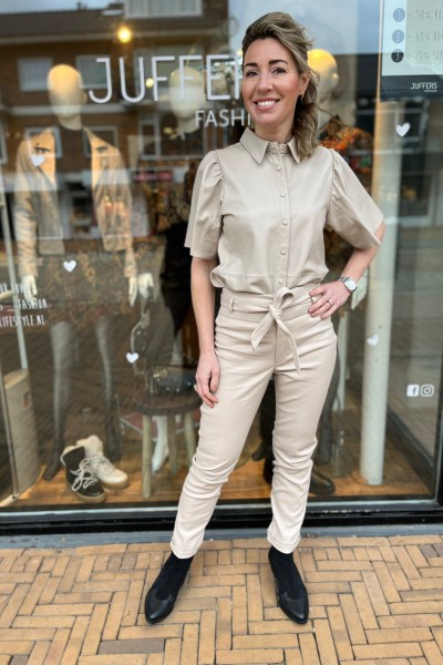 Ibana blouse Almond/white tasha