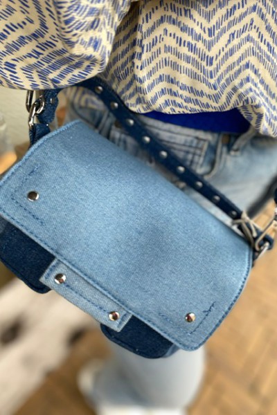 Nunoo bag jeans small honey denim mix blue 