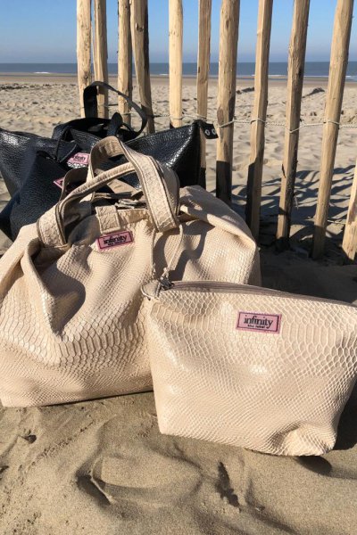 Mini Bag croco ivory