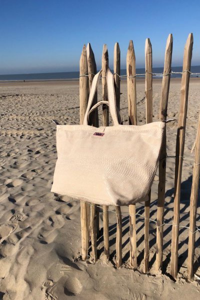 Bag croco ivory