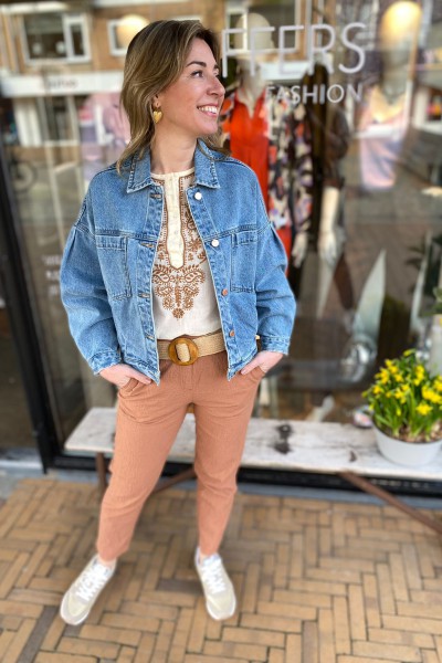 Circle of trust jeans jacket sasha baltic blue 